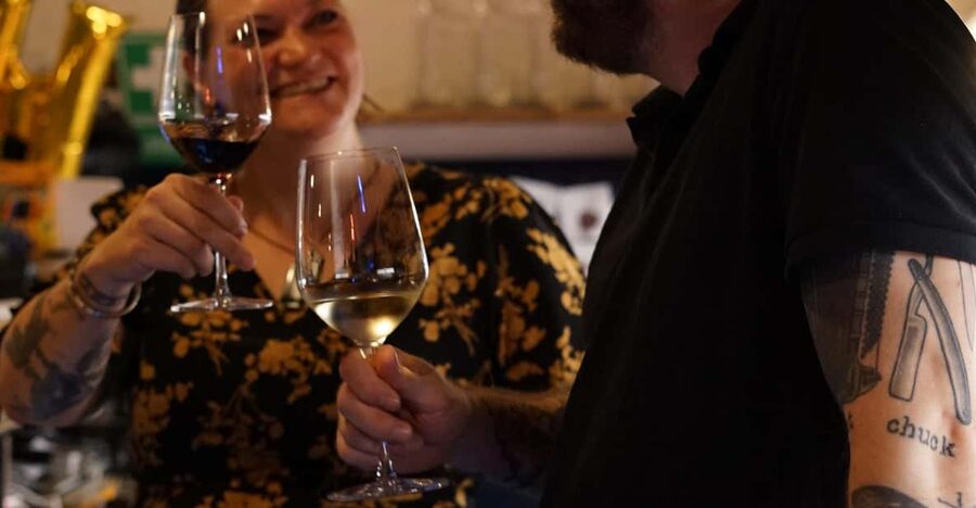 8-Tier Hungarian Wine Tasting in a Cozy Downtown Wine Bar - The light red creates a useful bridge