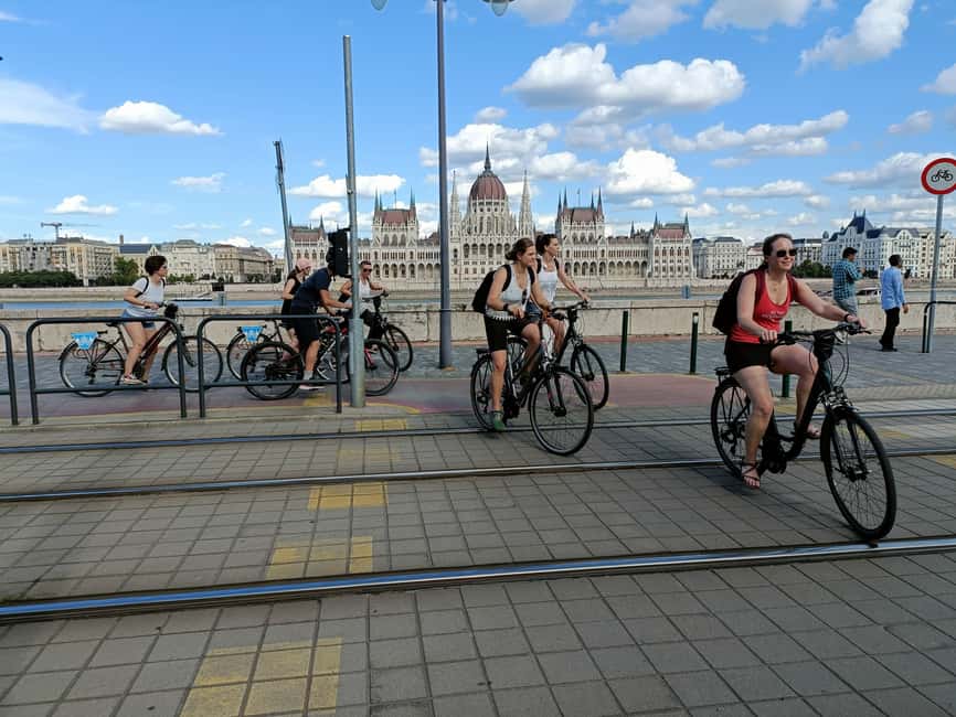 Budapest Bike Tour with a Hungarian Goulash - House of Music and the Parliament waterfront