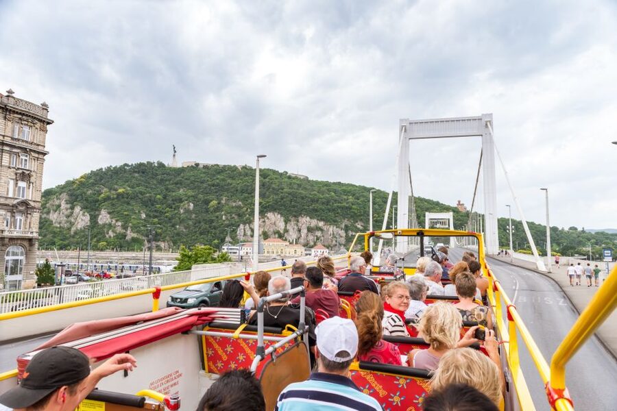 Budapest: City Sightseeing Hop-On Hop-Off Bus Tour & Extras - Riding the full red route from St Stephen’s Basilica