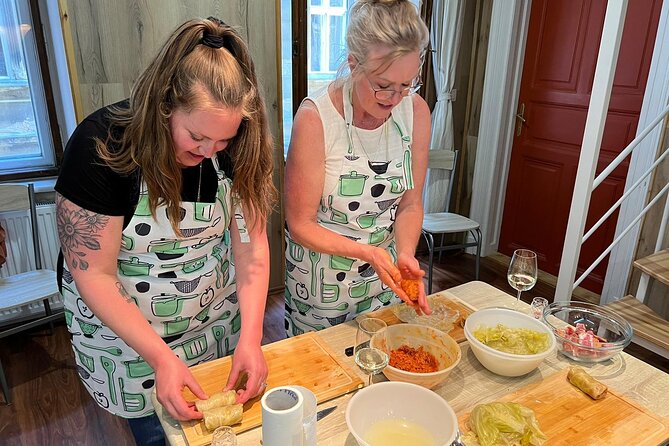 Budapest Cooking Class & Market Tour with Local Guide & Wines - Wine, pálinka, and non-drinking options