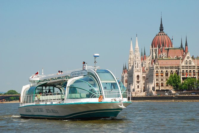 Budapest Danube Cruise with Drink, Audio Guide, Margaret Island - The glass boat and open-air seating