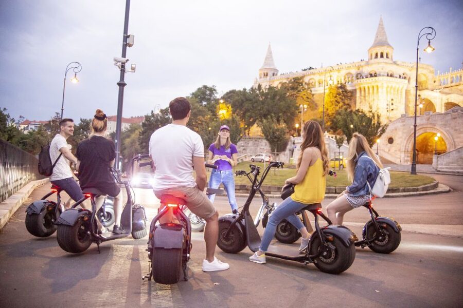 Budapest: E-Scooter Top Sights Tour with Fisherman's Bastion - Riding toward Buda Castle