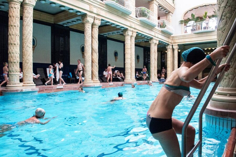 Budapest: Full-Day Gellért Spa Ticket - The indoor thermal pools beneath the glass roof