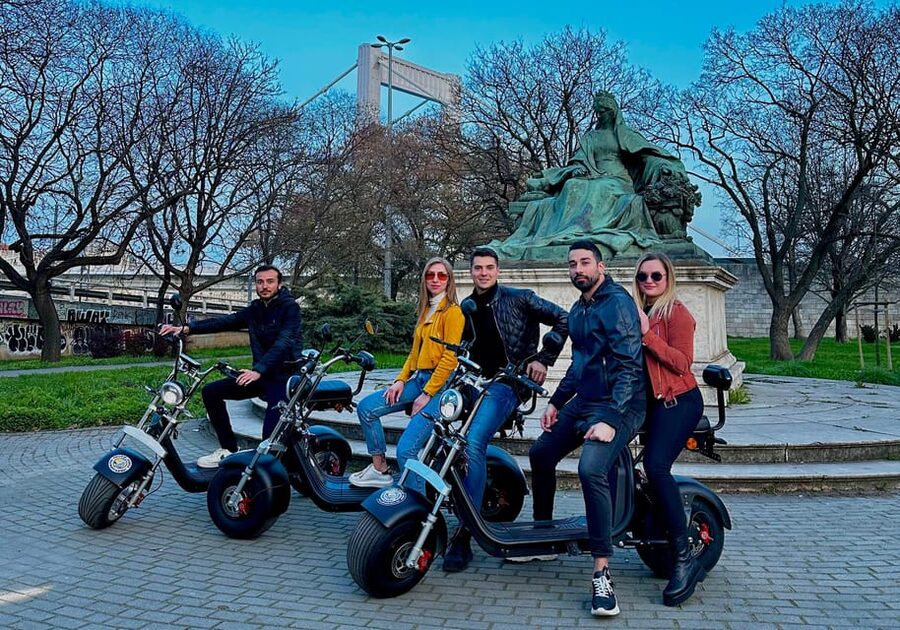Budapest: Monster Bike Roller Guided City Tour - Chain Bridge and the Danube panorama