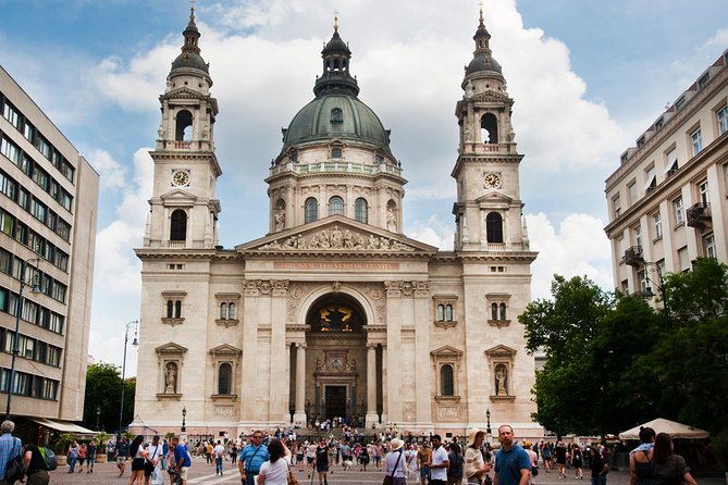 Classic Walk in Budapest Historical Center - Elizabeth Square, the Danube Fountain, and the Ferris wheel