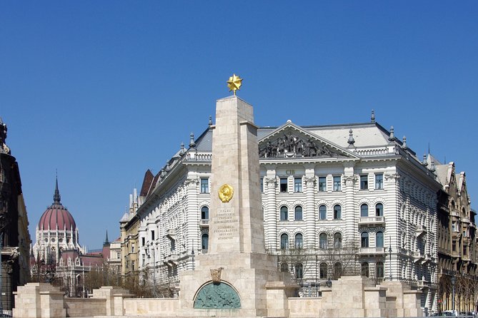 Classic Walk in Budapest Historical Center - St. Stephen’s Basilica and a building shaped by symbolism