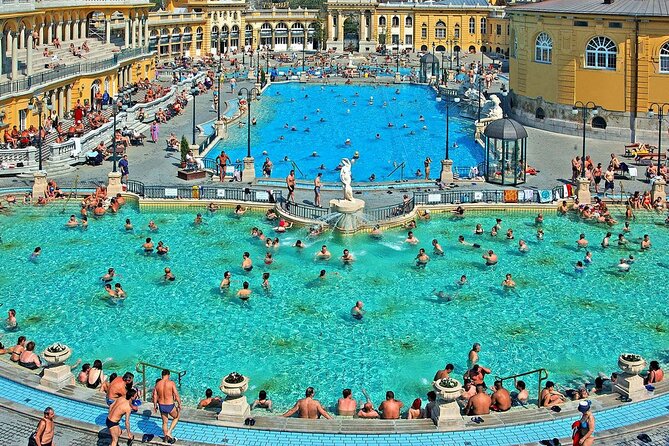 Entrance to Szechenyi Spa in Budapest - Crowds, comfort, and the public-bath reality