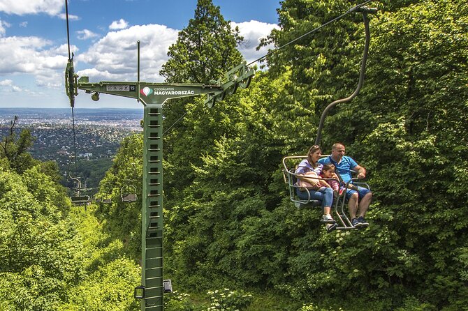 Hiking + Chairlift ride + viewpoints in Budapest - Normafa, trees, fields, and strudel
