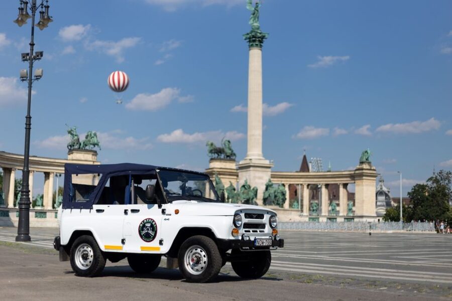 Iconic Budapest tour with Classic Russian Jeep and G-Wagon - Parliament, Margaret Bridge, and Pest’s grand center