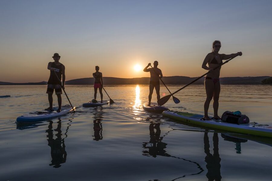 Lake Balaton: Sunset SUP Tour along the Tihany National Park - The first paddle and the short lesson