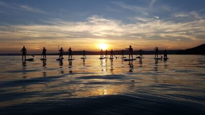 Lake Balaton: Sunset SUP Tour along the Tihany National Park