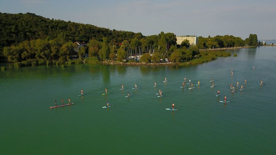 Lake Balaton: Sunset SUP Tour along the Tihany National Park - Paddling beside the reeds and peninsula