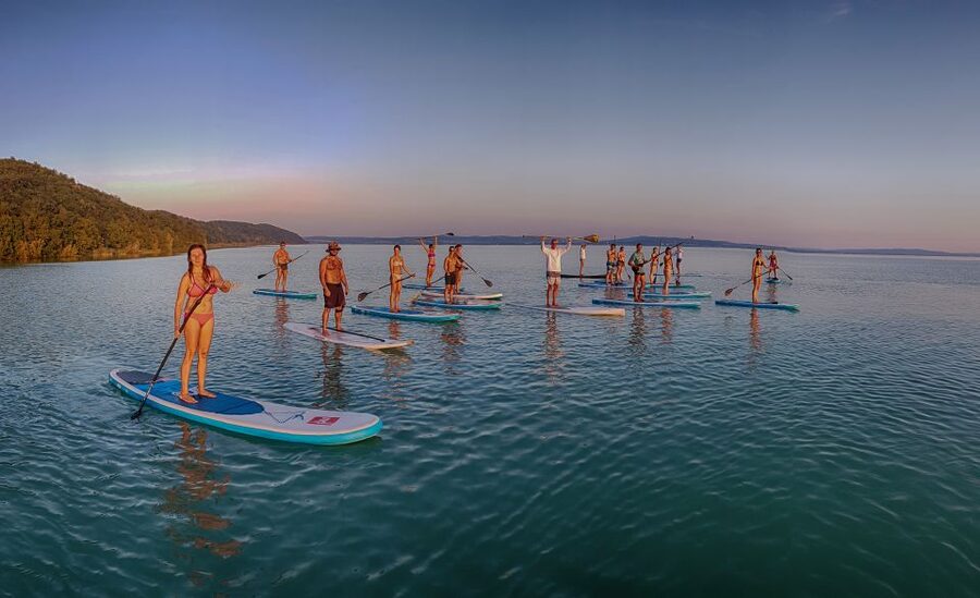 Lake Balaton: Sunset SUP Tour along the Tihany National Park - Sunset timing and the return route